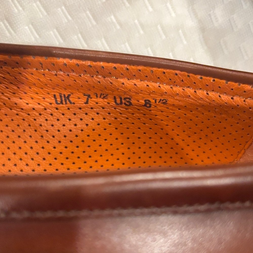 Santoni Rich Brown Leather Slip-On Loafers - Picture 8 of 10